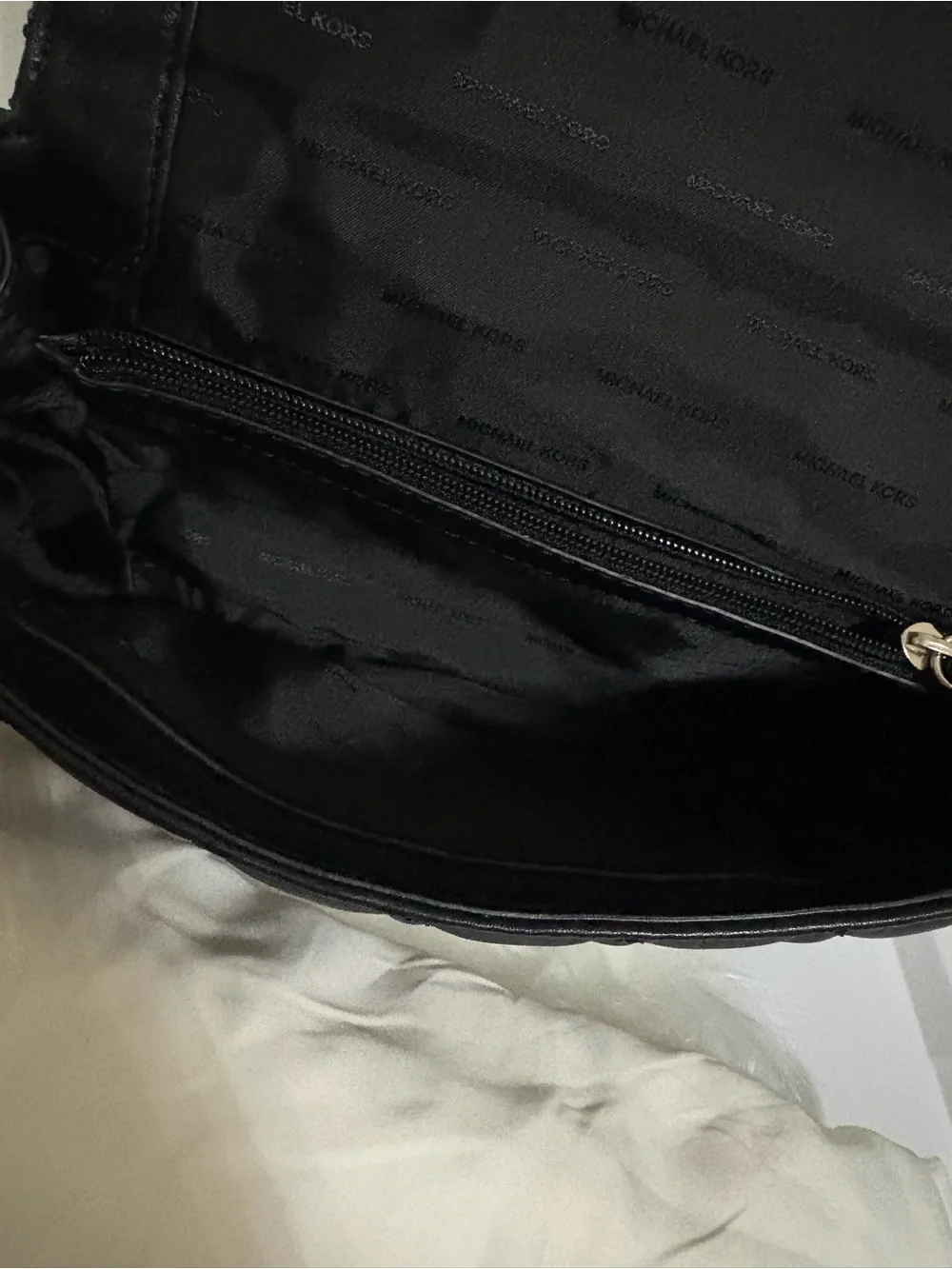 MK Black Quilted Chain Shoulder Bag